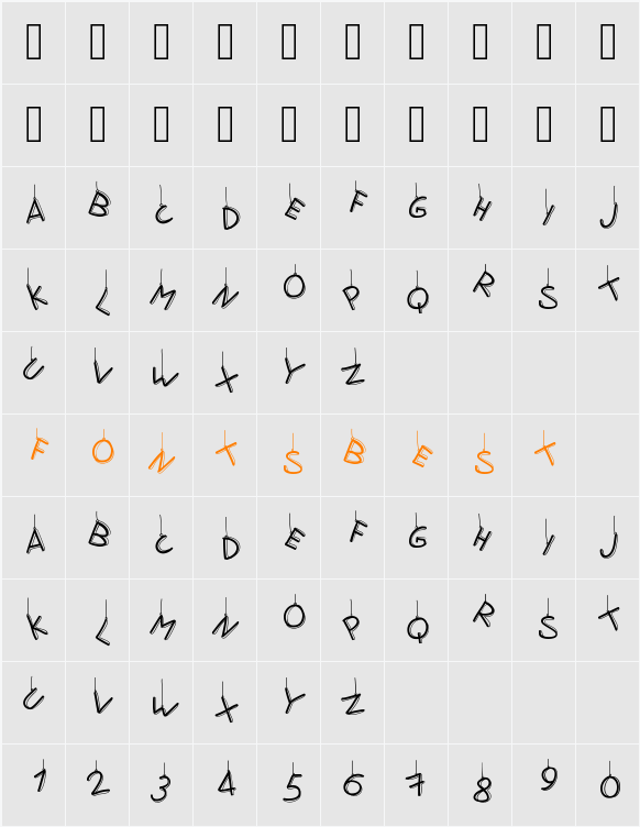 PWFlymetothemoon Character Map