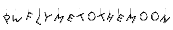 PWFlymetothemoon Font Image