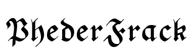 PhederFrack Font Image
