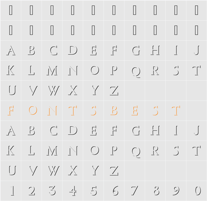 ColumnaOnlShaD Character Map