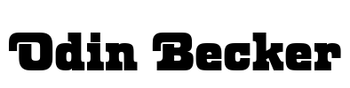 Odin Becker Font Image