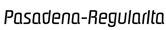 Pasadena-RegularIta Font Image
