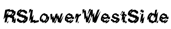 RSLowerWestSide Font Image
