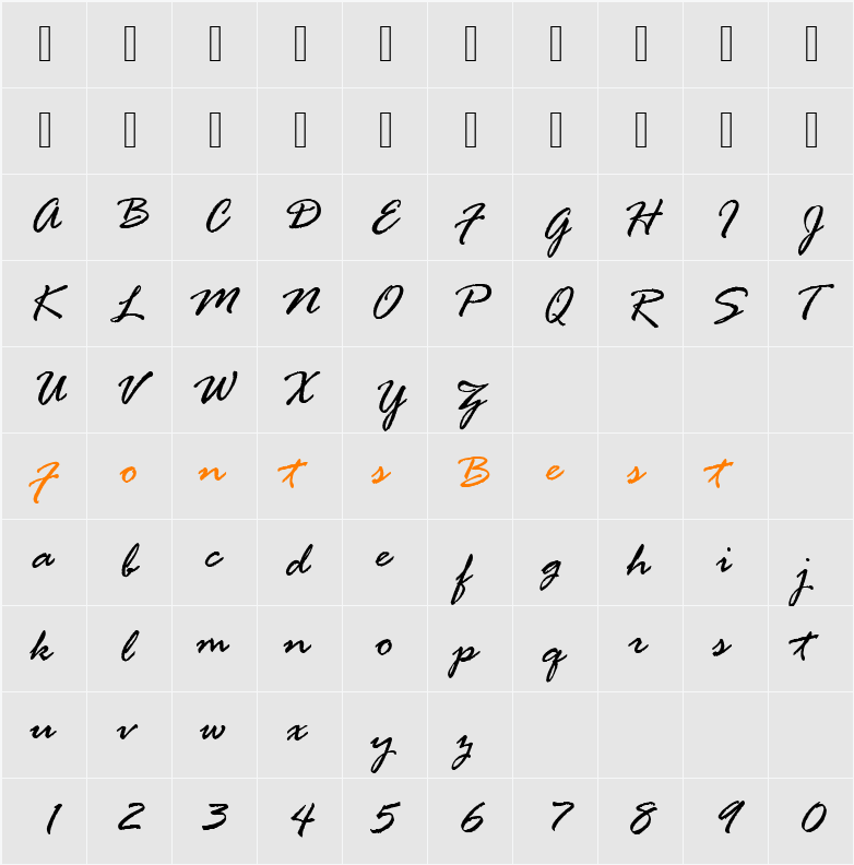 RageD Character Map