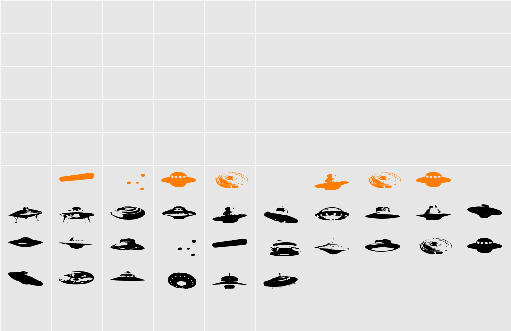 Ovnis Character Map