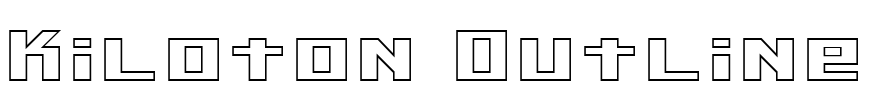 Kiloton Outline Font Image