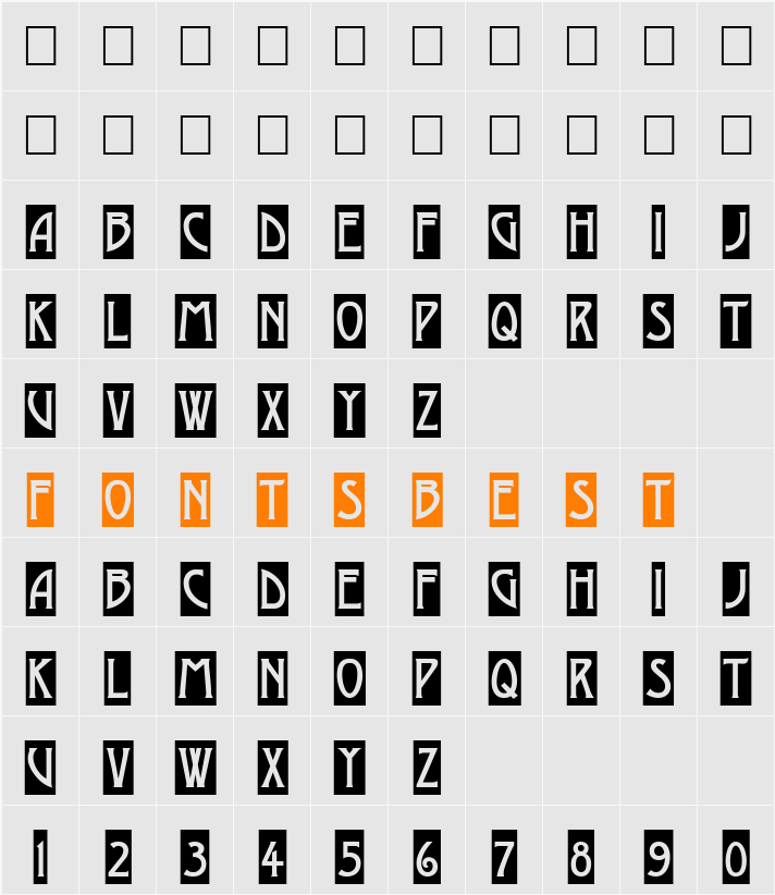 a_ModernoCm Character Map