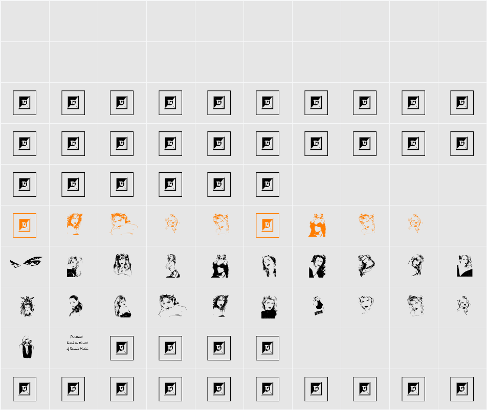 Portrait Character Map