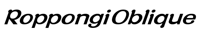 RoppongiOblique Font Image