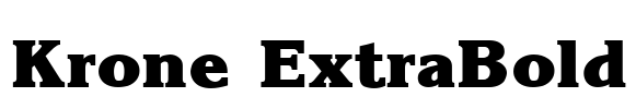 Krone ExtraBold Font Image