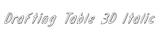 Drafting Table 3D Italic Font Image
