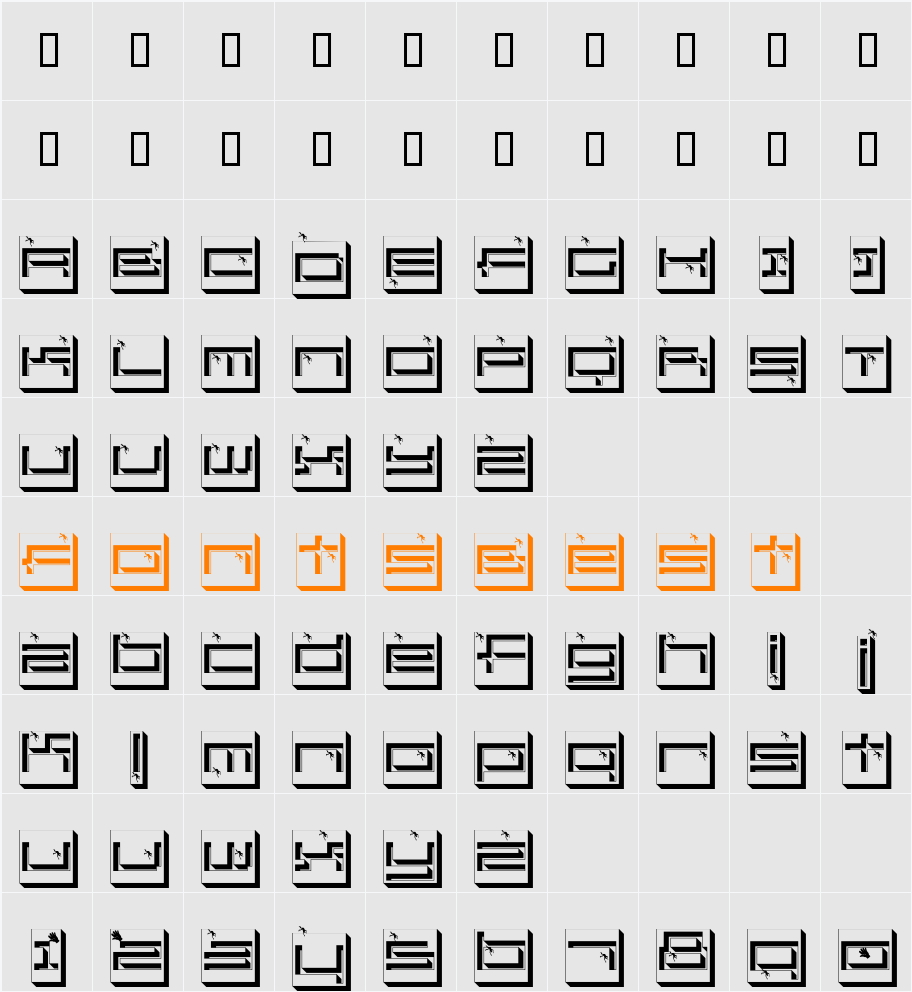 Sudden Fall Character Map