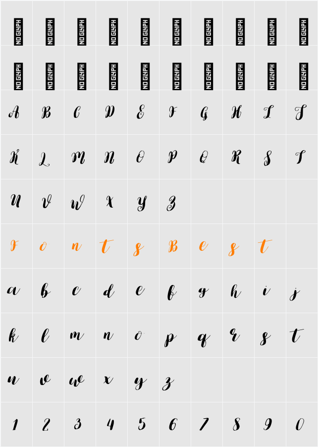 Lauren Character Map