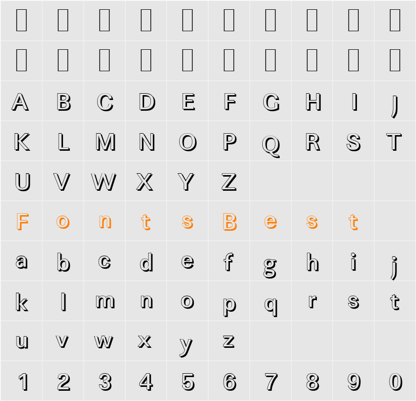 LinearSh-Medium Character Map