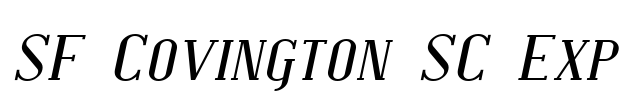 SF Covington SC Exp Font Image