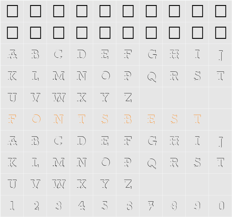 ReliefDeco Character Map