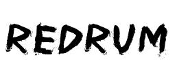 REDRUM Font Image