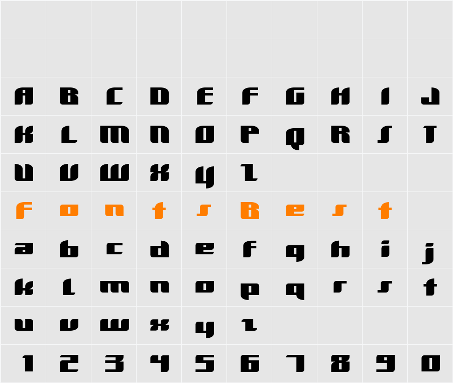 Dimentia Wide Character Map
