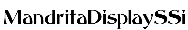 MandritaDisplaySSi Font Image