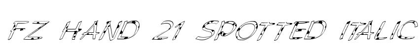 FZ HAND 21 SPOTTED ITALIC Font Image