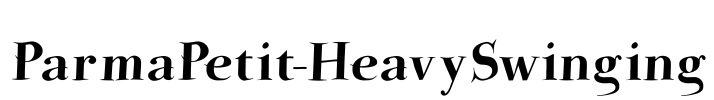 ParmaPetit-HeavySwinging Font Image