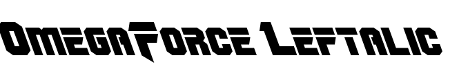 OmegaForce Leftalic Font Image