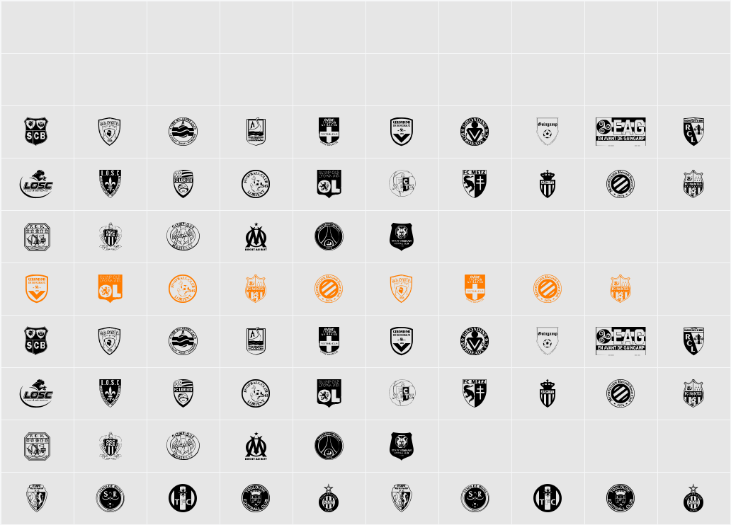 Ligue 1 Character Map