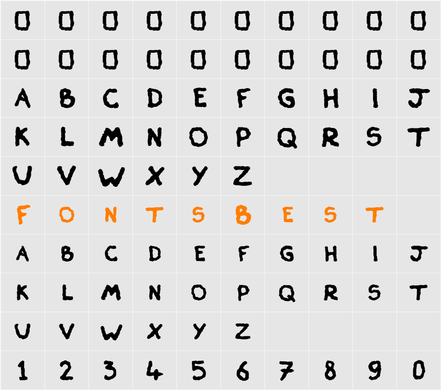 Skiver Character Map