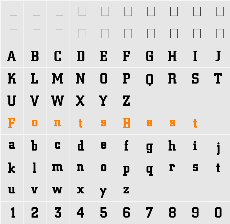 Geo 957 Character Map