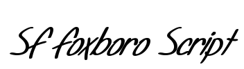 SF Foxboro Script Font Image