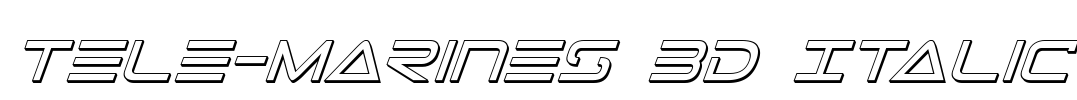 Tele-Marines 3D Italic Font Image
