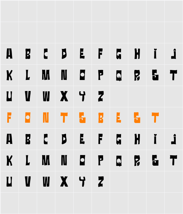 RATANEGRA Character Map