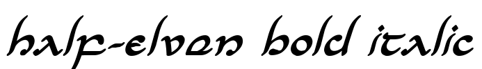 Half-Elven Bold Italic Font Image