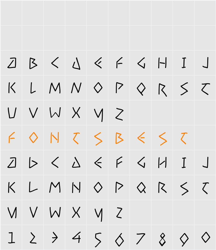 UncialCondensedSoft Character Map