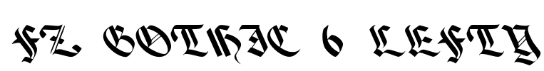 FZ GOTHIC 6 LEFTY Font Image