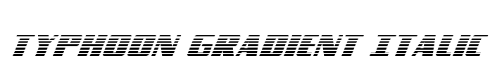 Typhoon Gradient Italic Font Image