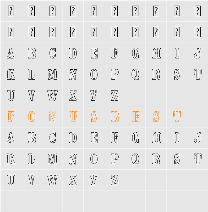 Yarrow Character Map