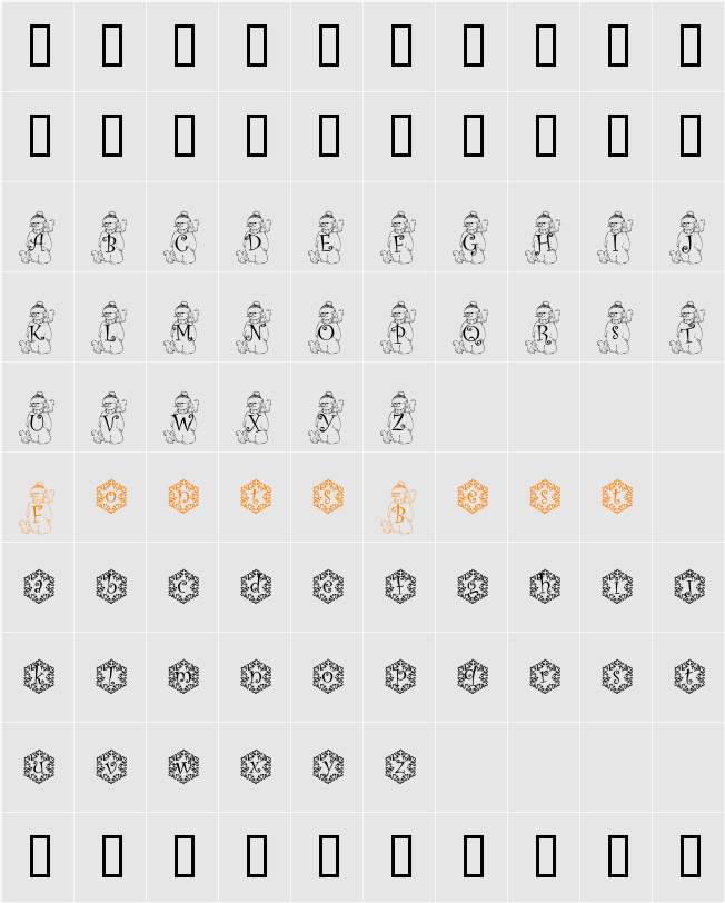 snowman1_kg Character Map