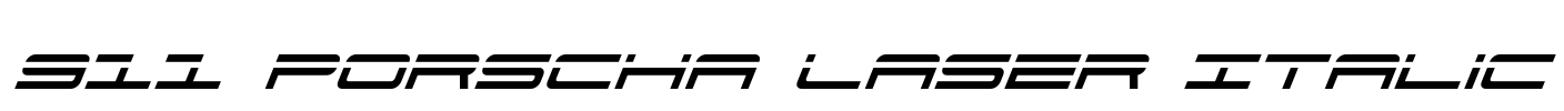 911 Porscha Laser Italic