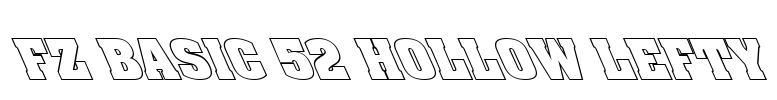 FZ BASIC 52 HOLLOW LEFTY Font Image