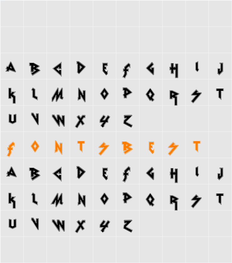 vtks Rude Metal shadow Character Map