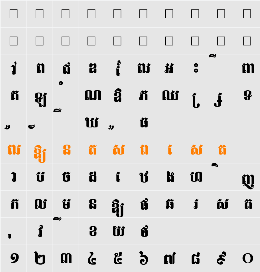 Sampoeu New Character Map