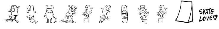 skatelove 2.0 Font Image