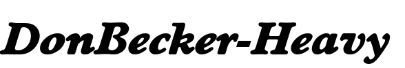 DonBecker-Heavy Font Image