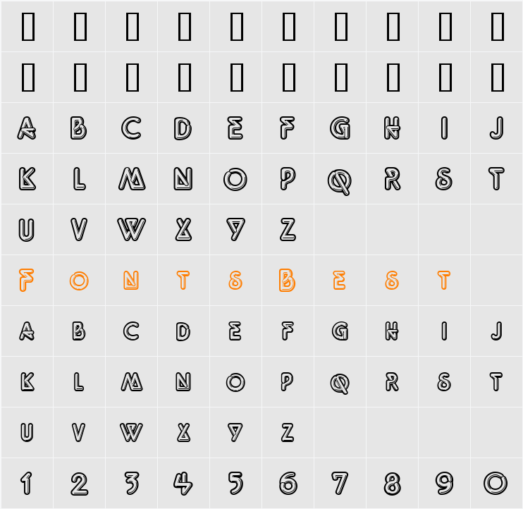 Neonz Character Map