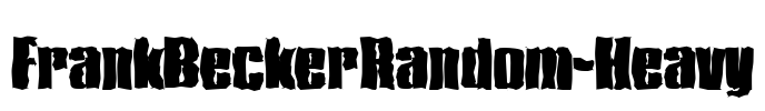 FrankBeckerRandom-Heavy Font Image