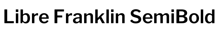 Libre Franklin SemiBold Font Image