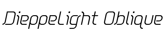 DieppeLight Oblique Font Image