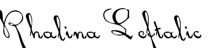 Rhalina Leftalic Font Image