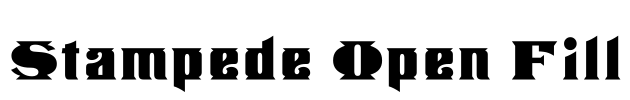 Stampede Open Fill Font Image